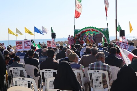 راهپیمایی ۲۲ بهمن در خارگ به روایت تصویر