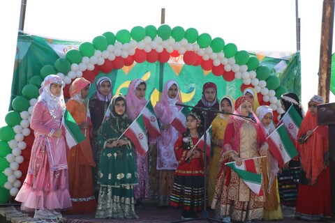 راهپیمایی ۲۲ بهمن در خارگ به روایت تصویر