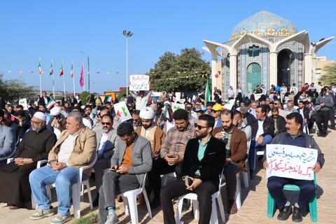 راهپیمایی ۲۲ بهمن در خارگ به روایت تصویر