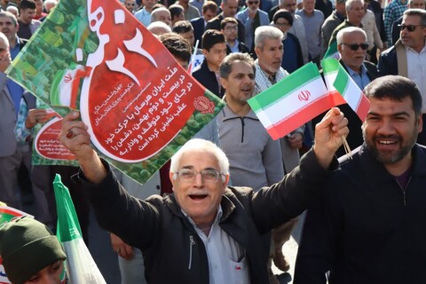 راهپیمایی ۲۲ بهمن در عالیشهر به روایت تصویر