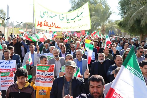 راهپیمایی ۲۲ بهمن در عالیشهر به روایت تصویر