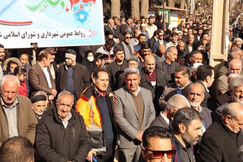 تصاویر راهپیمایی مردم کوهدشت