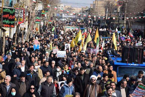 حضور پرشور مردم شهرستان پاکدشت در راهپیمایی جشن ۴۶ سالگی انقلاب