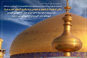 عکس نوشت| دو نگرانی أمیرالمؤمنین (ع) برای مردم
