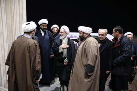 تصاویر/ استقبال از آیت الله اعرافی با حضور امام جمعه و استاندار تبریز