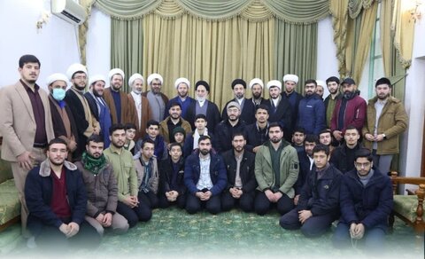 تصاویر/ دیدار طلاب شهرستان میاندوآب با امام جمعه نجف اشرف