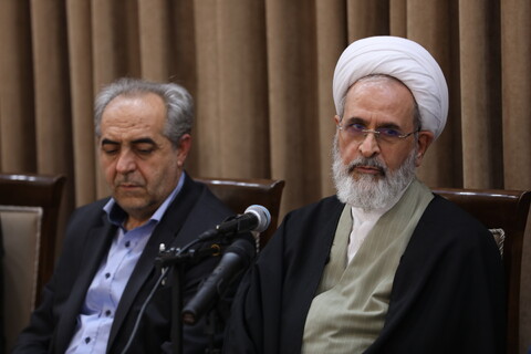 تصاویر/ جلسه مشترک استاندار و مسئولان استان آذربایجان شرقی با حضور آیت الله اعرافی