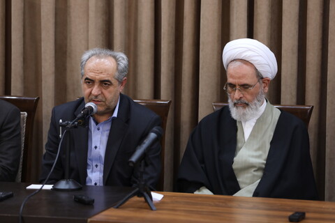 تصاویر/ جلسه مشترک استاندار و مسئولان استان آذربایجان شرقی با حضور آیت الله اعرافی