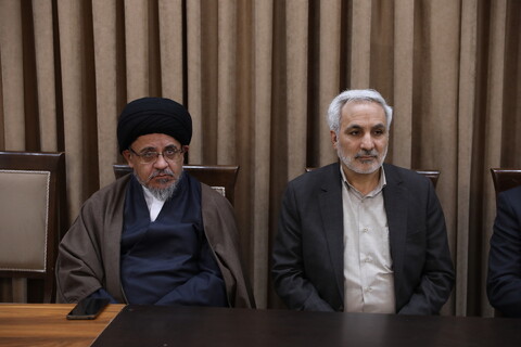 تصاویر/ جلسه مشترک استاندار و مسئولان استان آذربایجان شرقی با حضور آیت الله اعرافی