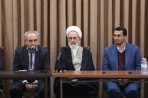 تصاویر/ جلسه مشترک استاندار و مسئولان استان آذربایجان شرقی با حضور آیت الله اعرافی