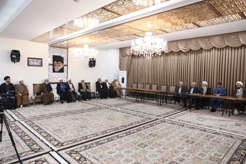 تصاویر/ جلسه مشترک استاندار و مسئولان استان آذربایجان شرقی با حضور آیت الله اعرافی