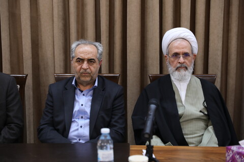 تصاویر/ جلسه مشترک استاندار و مسئولان استان آذربایجان شرقی با حضور آیت الله اعرافی