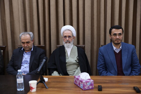 تصاویر/ جلسه مشترک استاندار و مسئولان استان آذربایجان شرقی با حضور آیت الله اعرافی