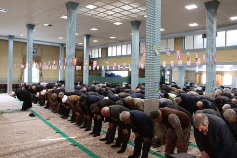 تصاویر/ آیین عبادی سیاسی نماز جمعه نوشین شهر