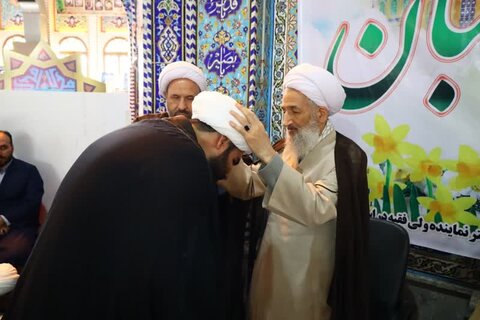 جشن نیمه شعبان و آئین عمامه گذاری در مصلی جمعه ساری