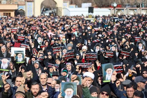 تصاویر/  تجمع حمایتی از بیانات حکیمانه و فوق راهبردی امام خامنه‌ای (مدظله‌العالی) در تبریز