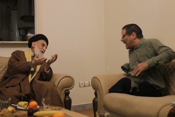 تصاویر/ دیدار مدیر حوزه علمیه استان همدان با یک جانباز نود درصد