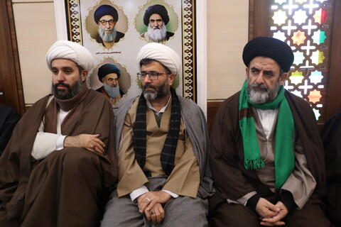 تصاویر/ سخنرانی آیت الله اعرافی در جمع روحانیون، اساتید و مبلغین بناب