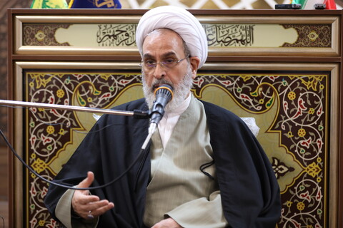 تصاویر/ سخنرانی آیت الله اعرافی در جمع روحانیون، اساتید و مبلغین بناب