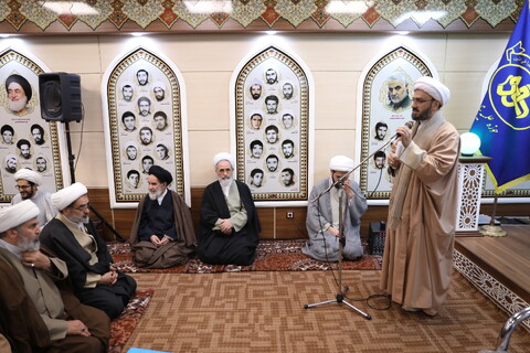 تصاویر/ سخنرانی آیت الله اعرافی در جمع روحانیون، اساتید و مبلغین بناب