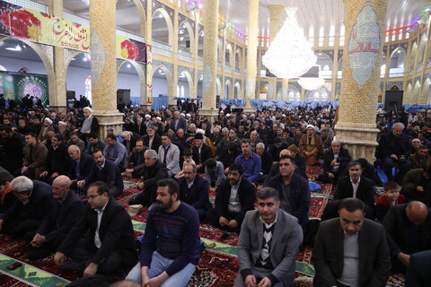 تصاویر/ شرکت آیت الله اعرافی در نماز جمعه بناب