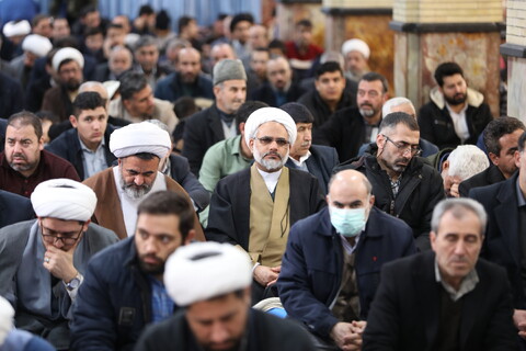 تصاویر/ شرکت آیت الله اعرافی در نماز جمعه بناب