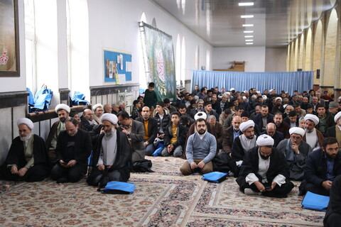 تصاویر/ شرکت آیت الله اعرافی در نماز جمعه بناب