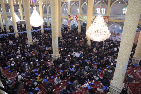 تصاویر/ مراسم عمامه گذاری طلاب حوزه علمیه بناب با حضور آیت الله اعرافی