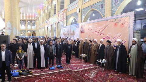 تصاویر/ مراسم عمامه گذاری طلاب حوزه علمیه بناب با حضور آیت الله اعرافی