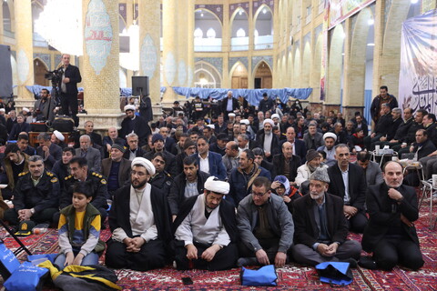 تصاویر/ مراسم عمامه گذاری طلاب حوزه علمیه بناب با حضور آیت الله اعرافی