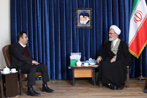 تصاویر/ دیدار رئیس سازمان آموزش فنی و حرفه‌ای کشور با آیت الله اعرافی