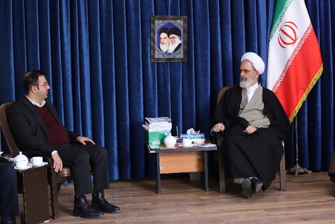 تصاویر/ دیدار رئیس سازمان آموزش فنی و حرفه‌ای کشور با آیت الله اعرافی