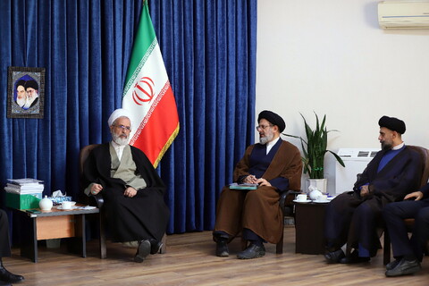 تصاویر/ دیدار رئیس سازمان آموزش فنی و حرفه‌ای کشور با آیت الله اعرافی