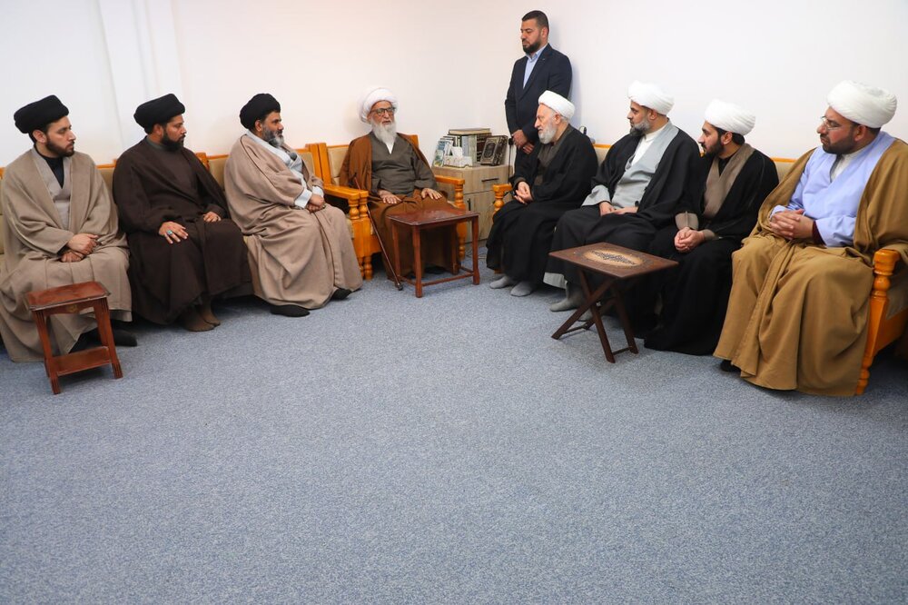 علامہ سید شفقت حسین کی وفد کے ہمراہ آیت اللہ العظمٰی حافظ بشیر حسین نجفی سے ملاقات