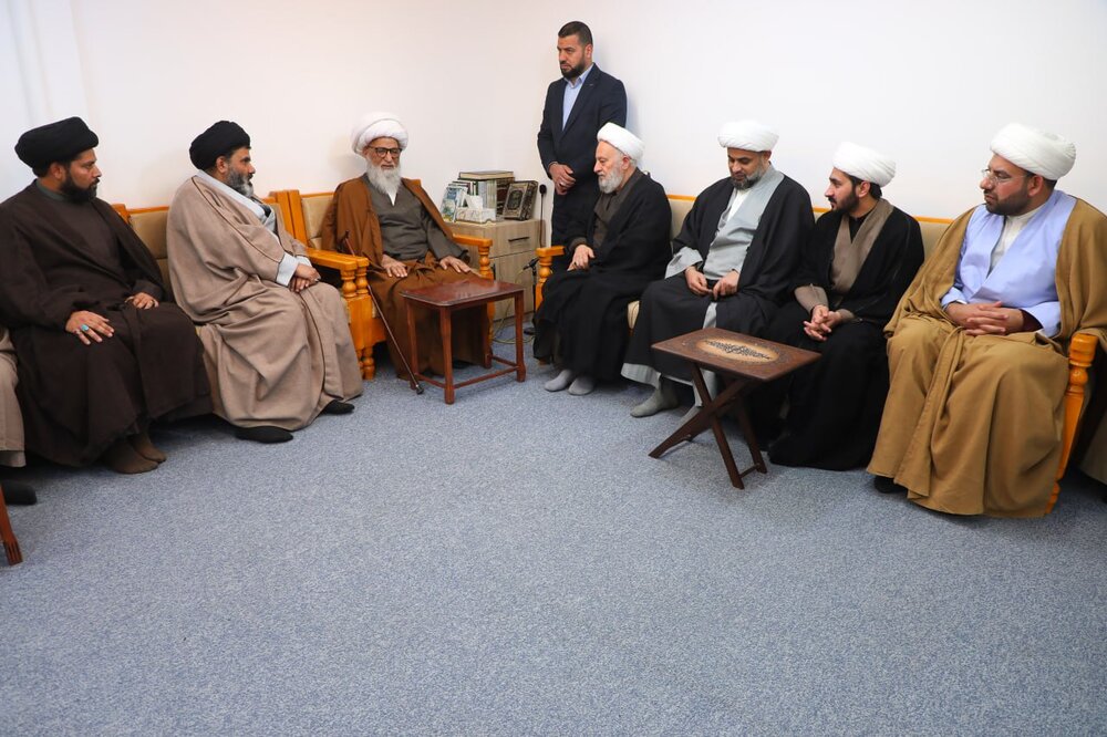 علامہ سید شفقت حسین کی وفد کے ہمراہ آیت اللہ العظمٰی حافظ بشیر حسین نجفی سے ملاقات