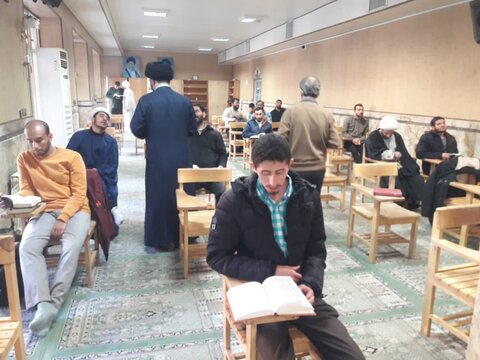 تصاویر /مسابقات قرائت قرآن - تفسیر - ترجمه واذان با حضور طلاب مدارس علمیه استان قزوین برگزار شد