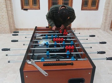 تجهیز مدارس علمیه استان یزد به لوازم ورزشی + عکس