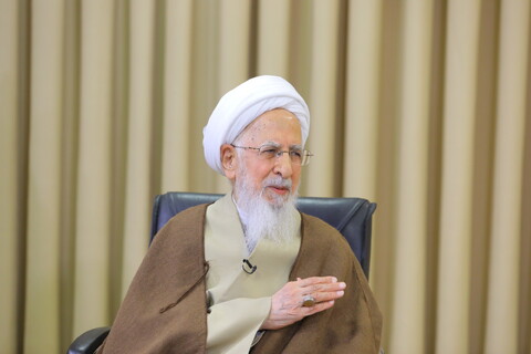 تصاویر / دیدار اعضای ستاد برگزاری تفسیر تسنیم با آیت الله العظمی جوادی آملی