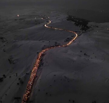 فیلم | حال و هوای محل شهادت شهید سید حسن نصرالله در شب تشییع
