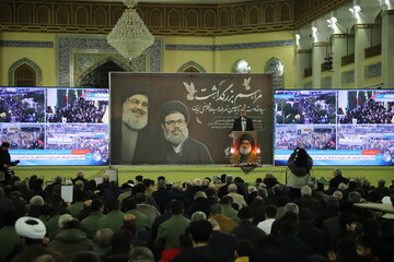 تصاویر / بزرگداشت شهید سید حسن نصرالله در تبریز