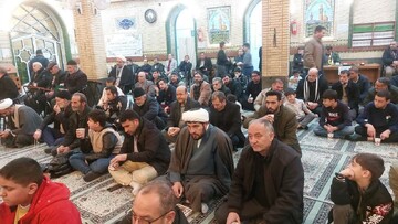 تصاویر/ مراسم گرامیداشت شهید سیدحسن نصرالله و سید هاشم صفی الدین مسجد جامع شوط