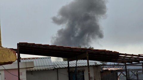 شہید نصرالله کی تشییع جنازہ سے قبل جنوبی لبنان پر صہیونی فضائی حملہ