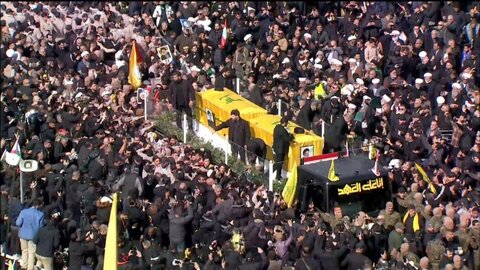 شہید استقامت سید حسن نصراللہ کی تشییع جنازہ کے موقع دہشت گرد اسرائیل کی بمباری