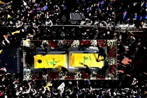 لاکھوں عقیدت مندوں نے اشکبار آنکھوں سے اپنے ہر دلعزیز رہنما سید مقاومت شہید حسن نصراللہ کو الوداع کہا