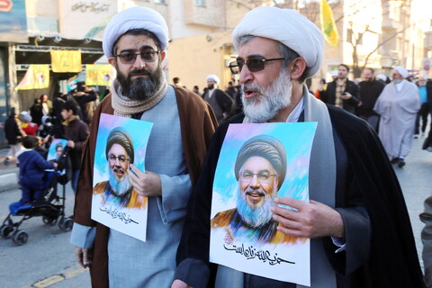 تصاویر/ قیام قمی‌ها در خوانخواهی زعیم مقاومت