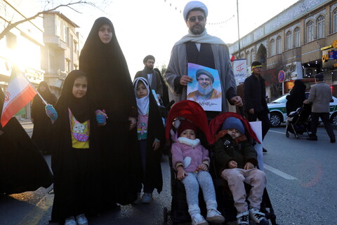 تصاویر/ قیام قمی‌ها در خوانخواهی زعیم مقاومت