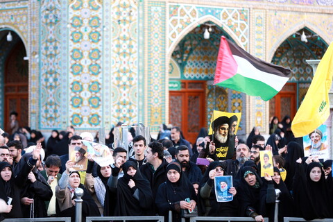 تصاویر/ قیام قمی‌ها در خوانخواهی زعیم مقاومت