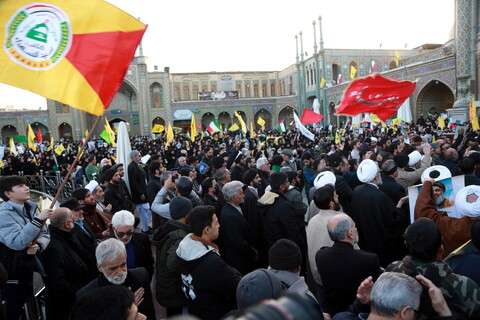 تصاویر/ قیام قمی‌ها در خوانخواهی زعیم مقاومت