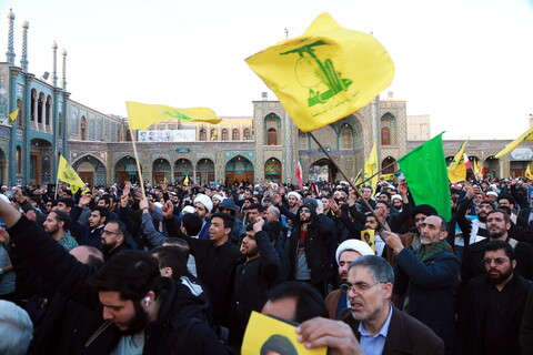 تصاویر/ قیام قمی‌ها در خوانخواهی زعیم مقاومت