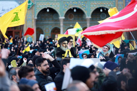 تصاویر/ قیام قمی‌ها در خوانخواهی زعیم مقاومت